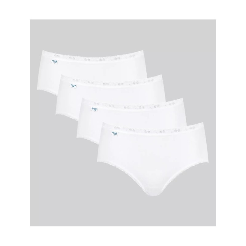 Lot de 4 culottes Basic+ blanc – Sloggi | Félicià Intima