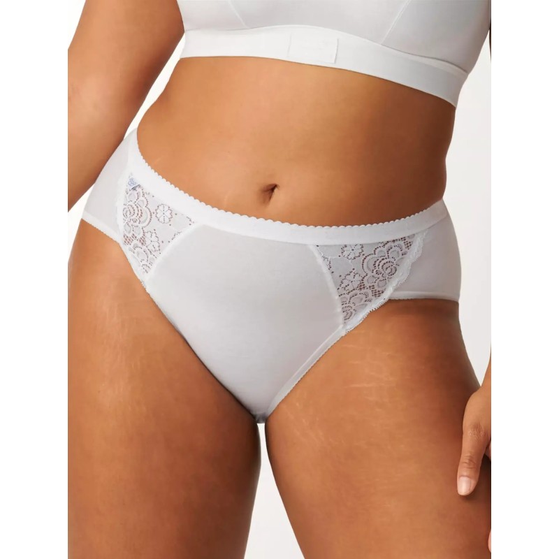 Culottes midi Sloggi Chic – Lot de 4 blanches | Félicià Intima
