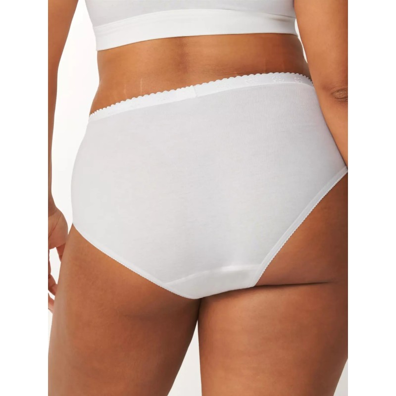Culottes midi Sloggi Chic – Lot de 4 blanches | Félicià Intima