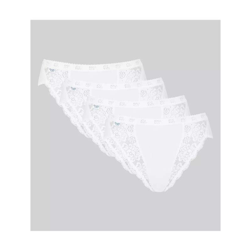 Lot de 4 culottes Sloggi Chic Tai – Blanc (EU 36-50) | Félicià Intima