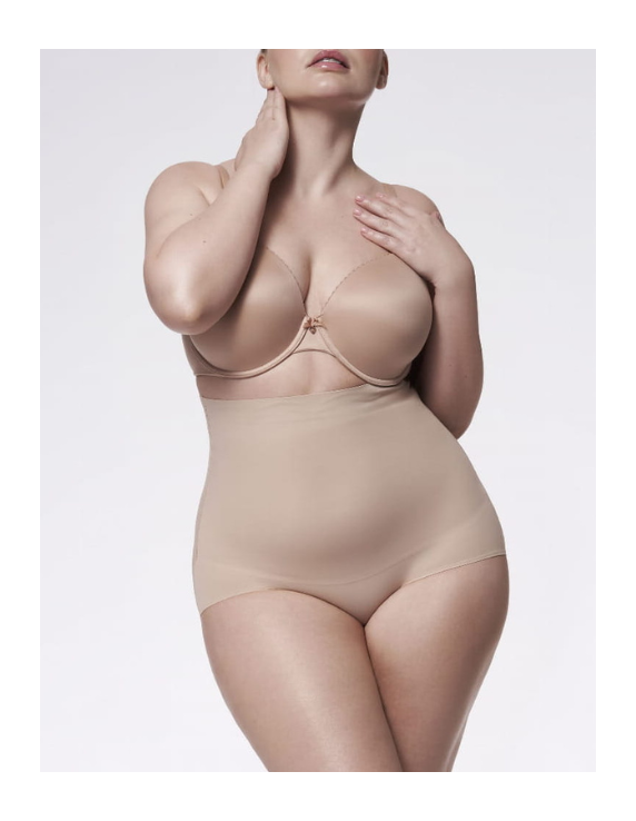 Culotte gainante taille ultra haute 241 Basic – beige invisible sous la poitrine