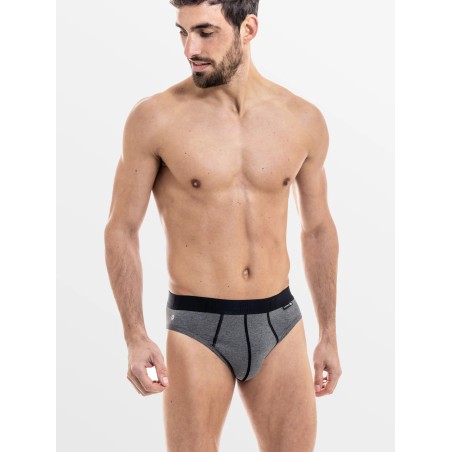 Slip coton gris Every-D – maintien breveté | Loïc Henry