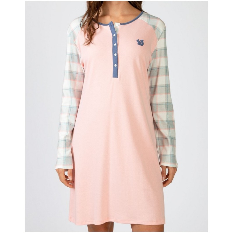 Liquette rose manches longues coton – Massana