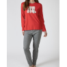 Pyjama long doux rouge – Massana Pyjama long doux rouge – Massana