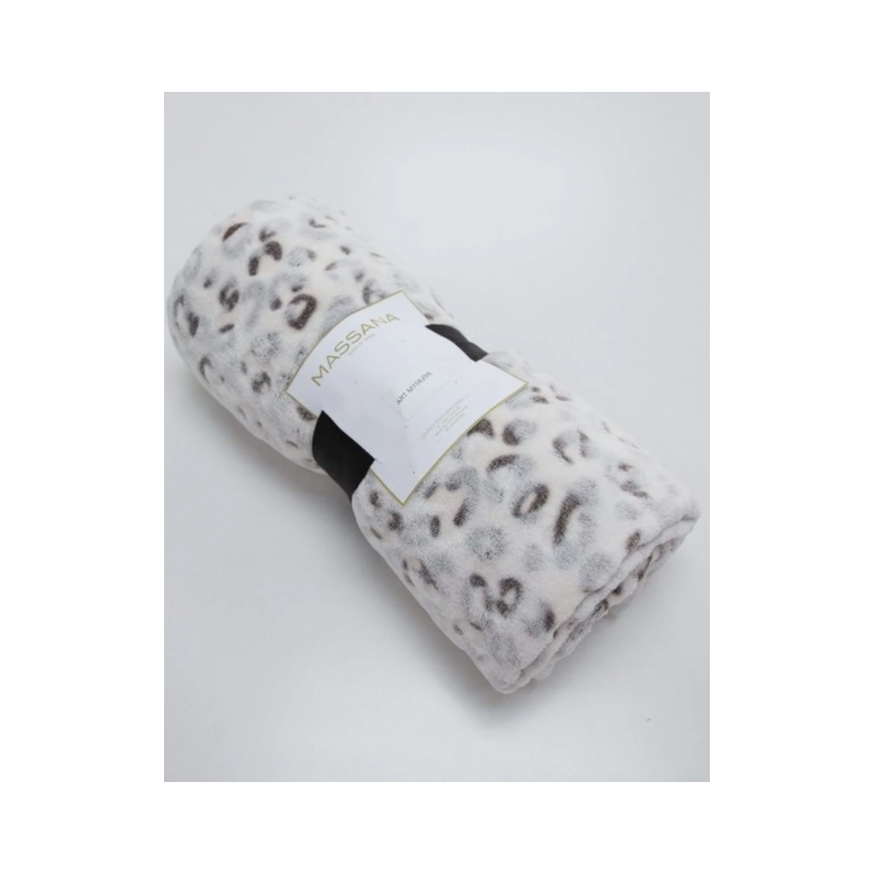 Plaid motif léopard blanc – Massana