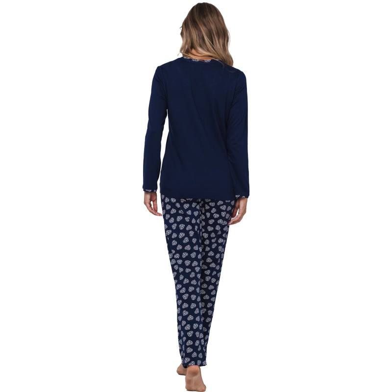 Pyjama Aspen Ski bleu cœur – Rebelle Pastunette