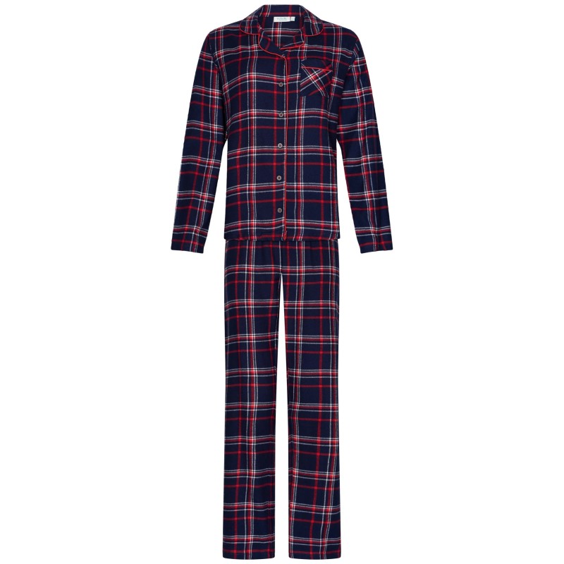 Pyjama Aspen Ski bleu carreaux rouges – Rebelle Pastunette